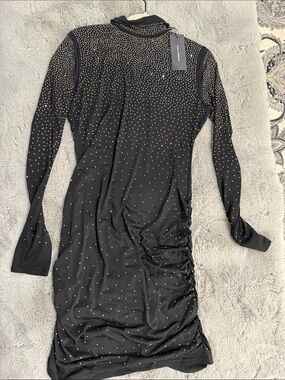 DG Black Rhinestone-Embellished Long Dress - Unknown Brand